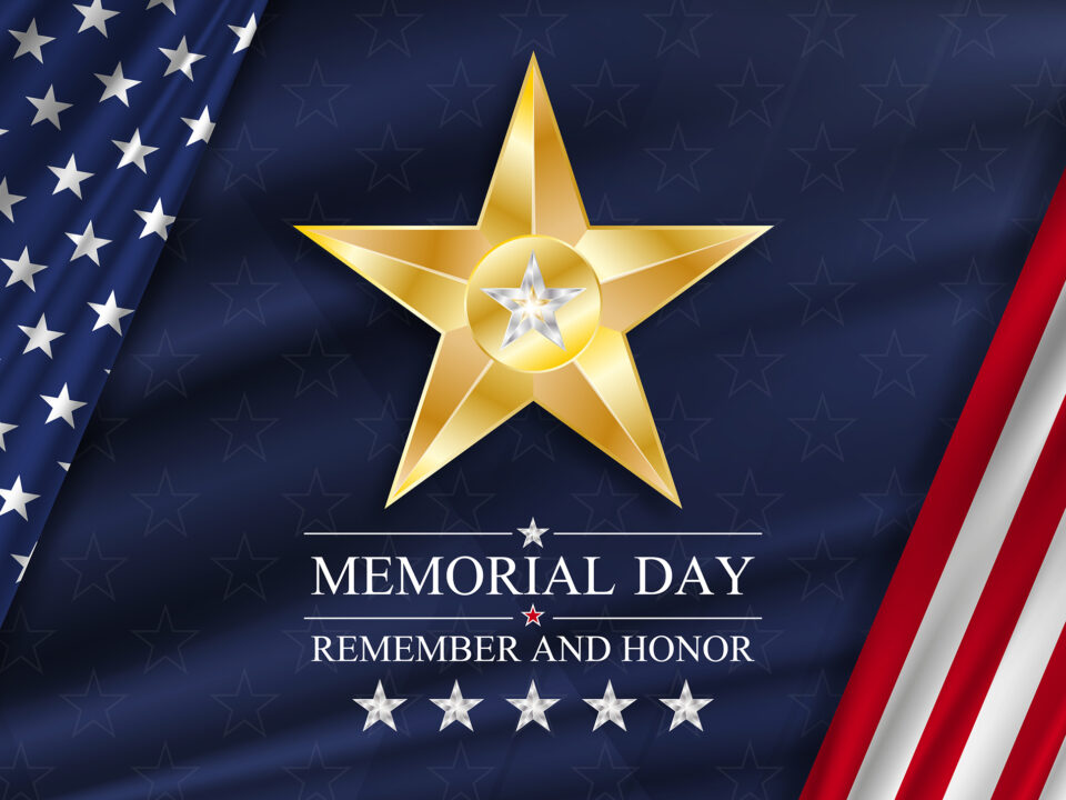 Memorial day background with national flag of United States. Marin gold drop use this image for yearly promotion around Marin County and Bay area